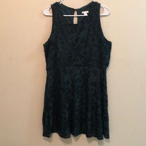 Hunter Green Lace Dress